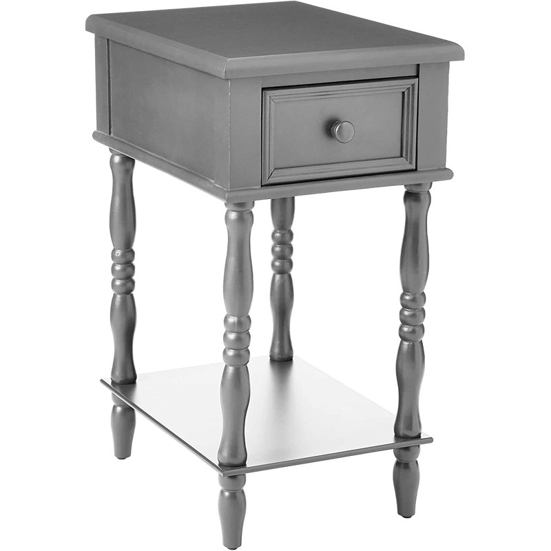 Table de bout avec rangement christopherso, Gris