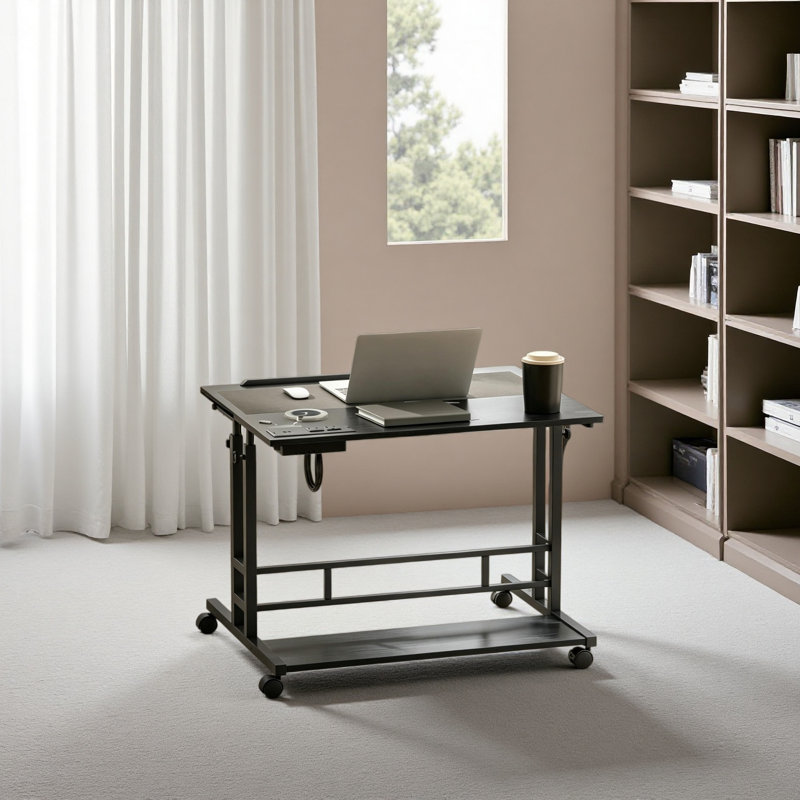 Bureau, bureau debout, bureau debout réglable (seulement bureau), Black