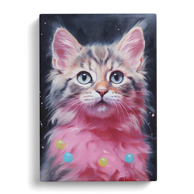 Cat Bubble Gum - Wrapped Canvas