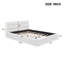 Grand lit plateforme tapissier, blanc