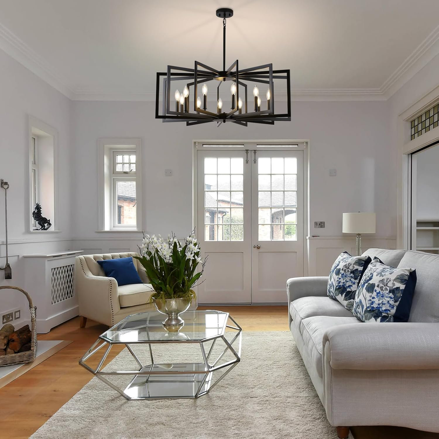 17 Stories Modern Industrial Black Chandelier For Dining Room ...