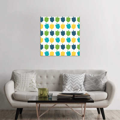 Dreidel Pattern I by Linda Woods - Wrapped Canvas Print