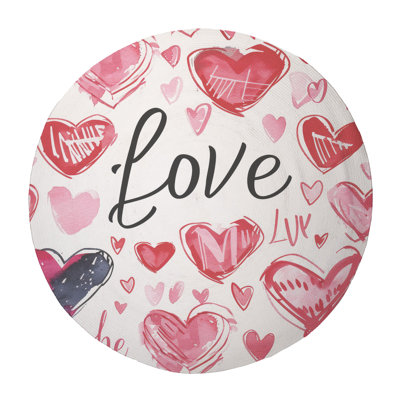 Romantic Love Notes Braided Rug