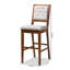 Ensemble de tabourets de comptoir 2 pièces modernes et contemporains en tissu sable et brun foncé-973829138-973829141