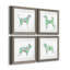 Tapisserie Labrador - ensemble de 4 impressions sur toile encadrées-1447455144-1447455145