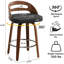 Ensemble de 4 tabourets de comptoir pivotants rembourrés Mahtab-614744277-614744272