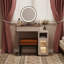 Ensemble de meuble-lavabo à plateau en verre, extensible, en coin-50136365