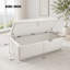 Banc repose-pieds en velours avec couvercle relevable et coutures cousues-594329421