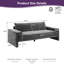 Canapé de 80,7 po en chenille rembourré 3 places, canapé avec accoudoirs larges et coussins épais, dossier ergonomique pour le salon, la chambre à coucher, le bureau, design américain moderne-348462207