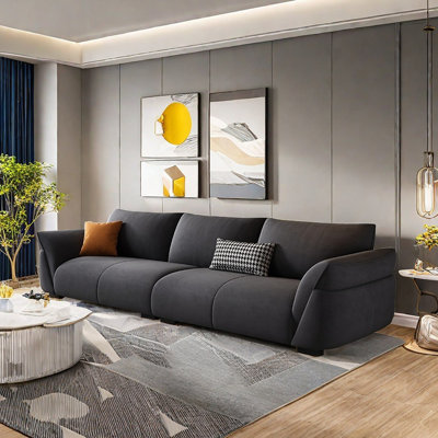 Canapé moderne en flanelle simple et décontracté