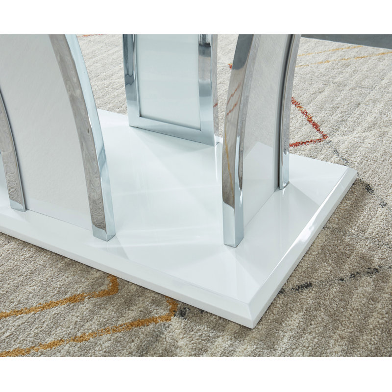 Ensemble de tables basses 3 pièces Crittendon, Blanc lustré