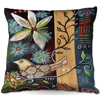 Floral Reversible Throw Pillow