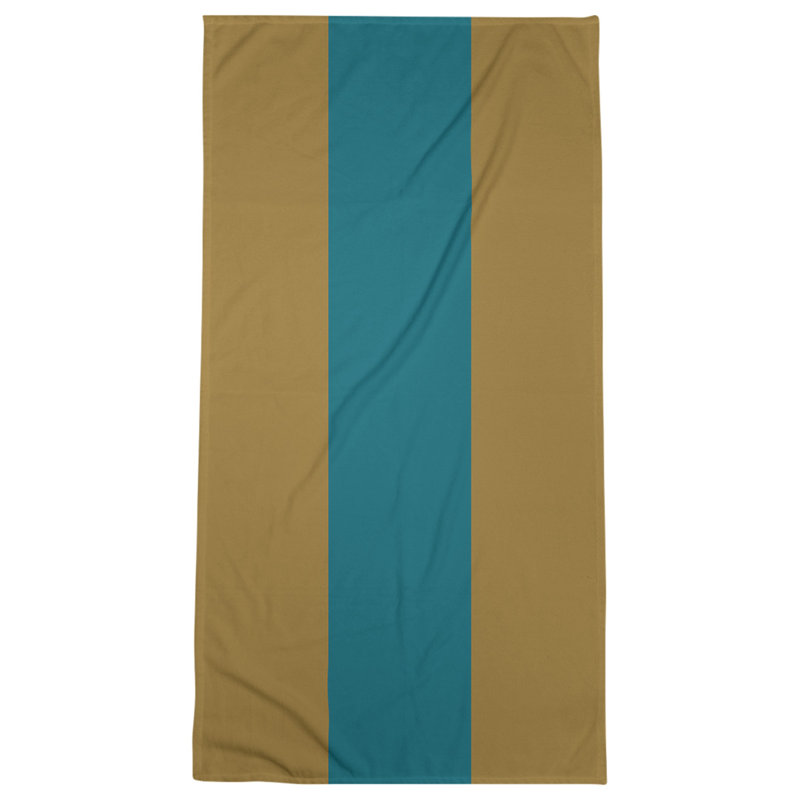 Beach Towel, Teal/Gold
