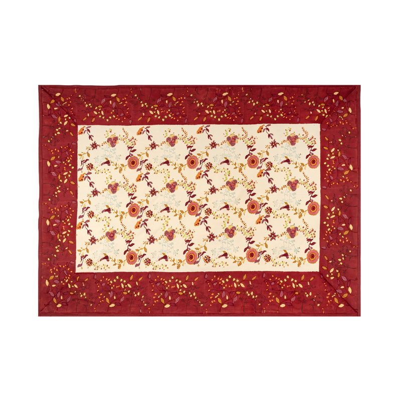 Treetop Handmade Floral Tablecloth, 71" W x 142" L, Multi