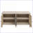 Cabinets with Storage, Walnut Brown Sideboard Buffet with 4 Doors &amp; Adjustable Shelves | Contemporary | Particle Board+MDF-1939892565