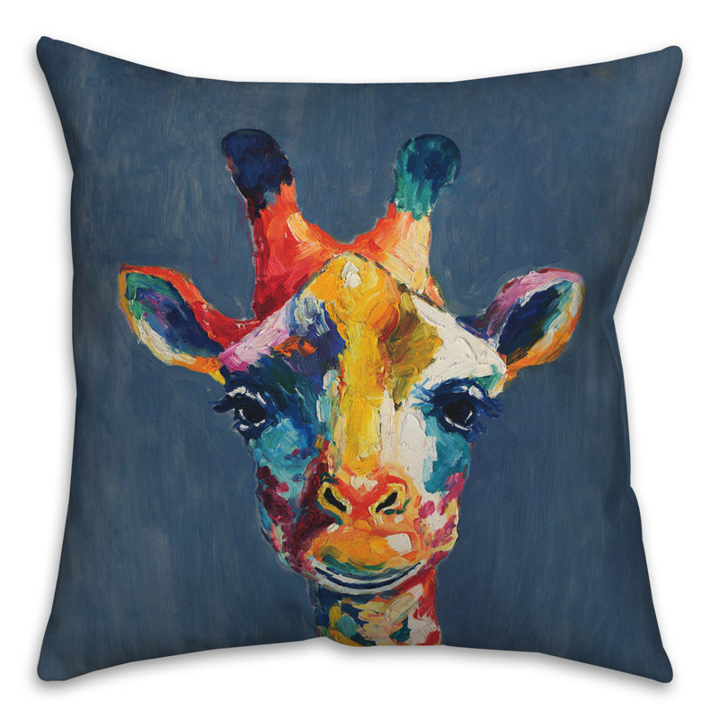 Outdoor Reversible Throw Pillow, Blue
