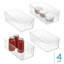Ensemble de 4 bacs à rangement en plastique pour la cuisine iDesign - Transparent