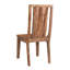 Chaise d'appoint à dossier en lattes de bois massif Ciriaco brun