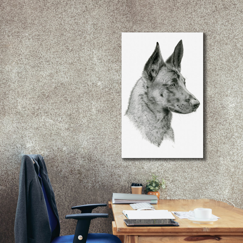«Feral Gaze» par Darlene Pavlovich, art mural sur toile, H 40 po x l 26 po x P 1,5 po