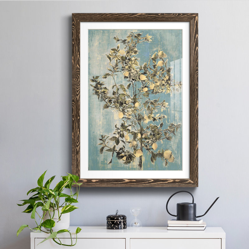 «Lovely Lemon Tree», reproduction de cadre photo sur papier, H 37,5 po x l 27,5 po x P 1,5 po, Noyer