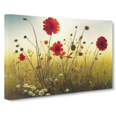Great Wildflowers Floral - Wrapped Canvas Print