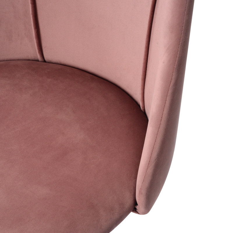 Jasmine Velvet Office Chair, Pink