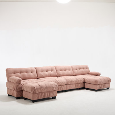Deep Seat Sectionals, Wood Modular Modern U Shaped Sofa For Home
