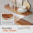 Solid Acacia Wood Floating Shelves Wall Mounted with Round Edge (Set of 2) -1629237461-1629237482