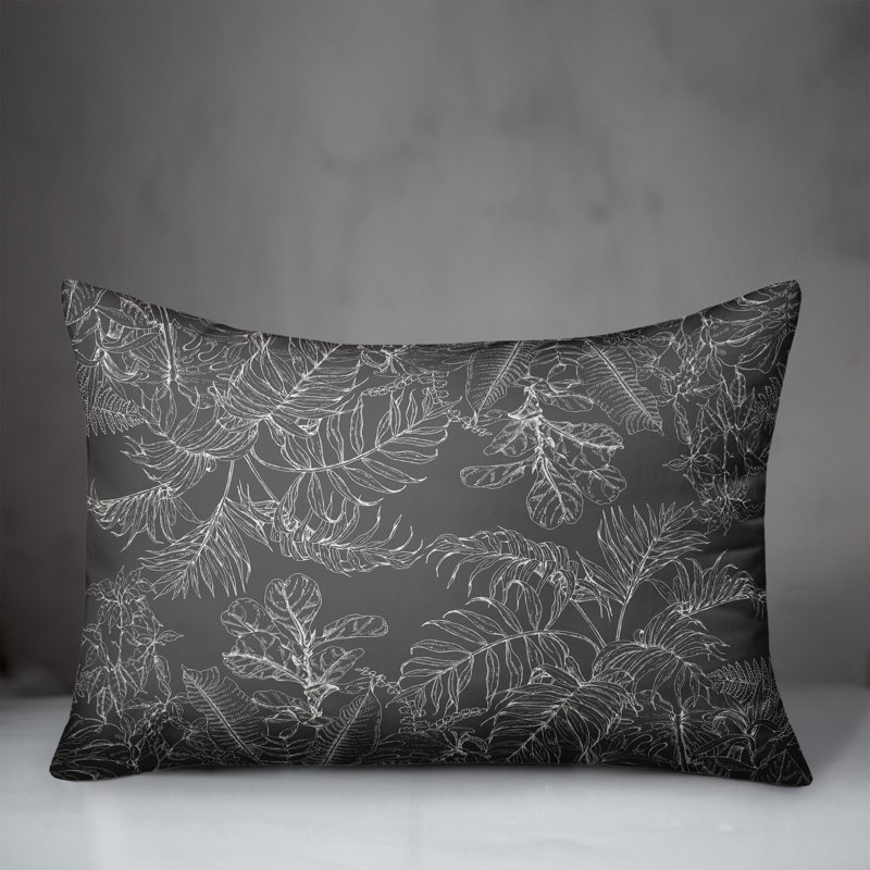 Housse et insert pour coussin d'extérieur Botanical Sketch 16, gris