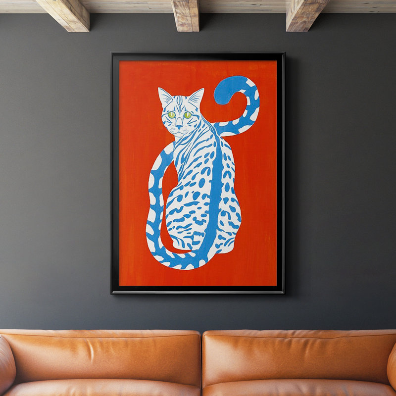 Complementary House Cat II, reproduction d'art encadrée, H 42,5 po x l 30,5 po x P 1 po, Noir