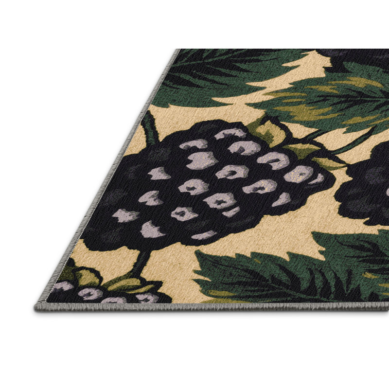  Tapis lavable fruits mûres, Carré 5 pi