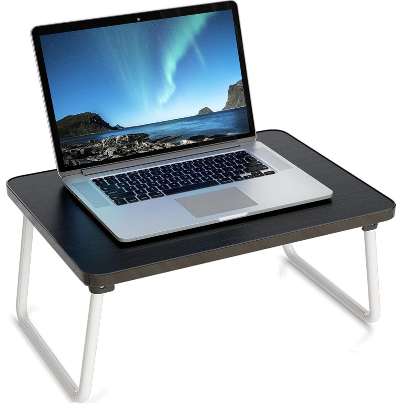 Bureau portatif pliant pour ordinateur portable - 17 po Plateau d'ordinateur portable imperméable pour lit et canapé