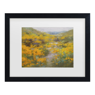«Christine Debrosky Golden Explosion Matted Art encadré