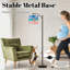 Lampe sur pied à arc avec abat-jour réglable Flamingo Graceful Pink Beach Shore Turquoise Ocean Coastal Lampadaire