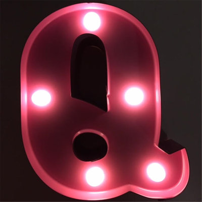 Enseigne lumineuse del letter q
