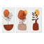 Minimalistic Designs In Retro Colors III - Ensemble de 3 toiles tendues-45867732
