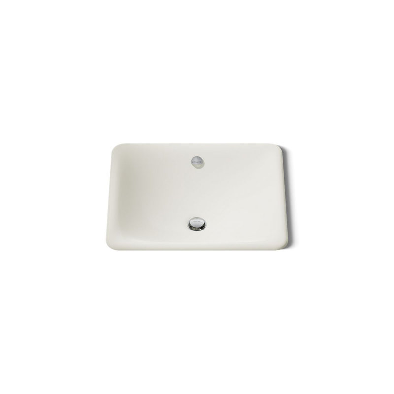 Iron Plains Dual-Mount Bathroom Sink, Biscuit