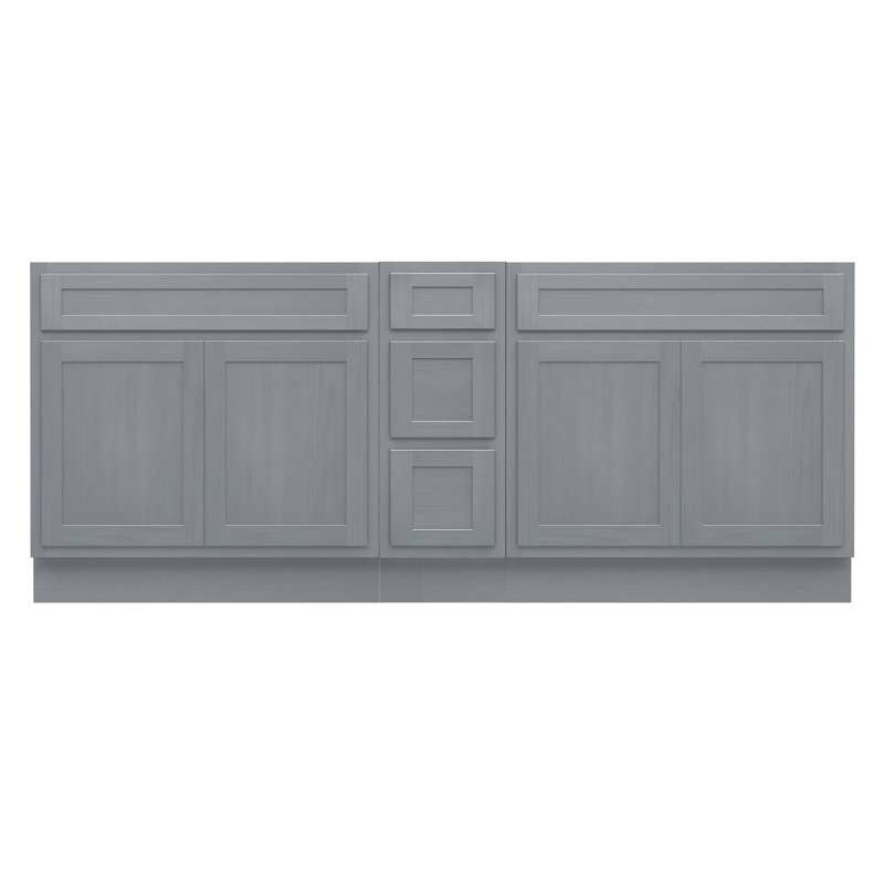Base de meuble-lavabo double 78 po seulement, Argent