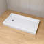 Base 60 po x P 32 po Base de douche à seuil simple en alcôve à 3 parois avec drain en fibre de verre