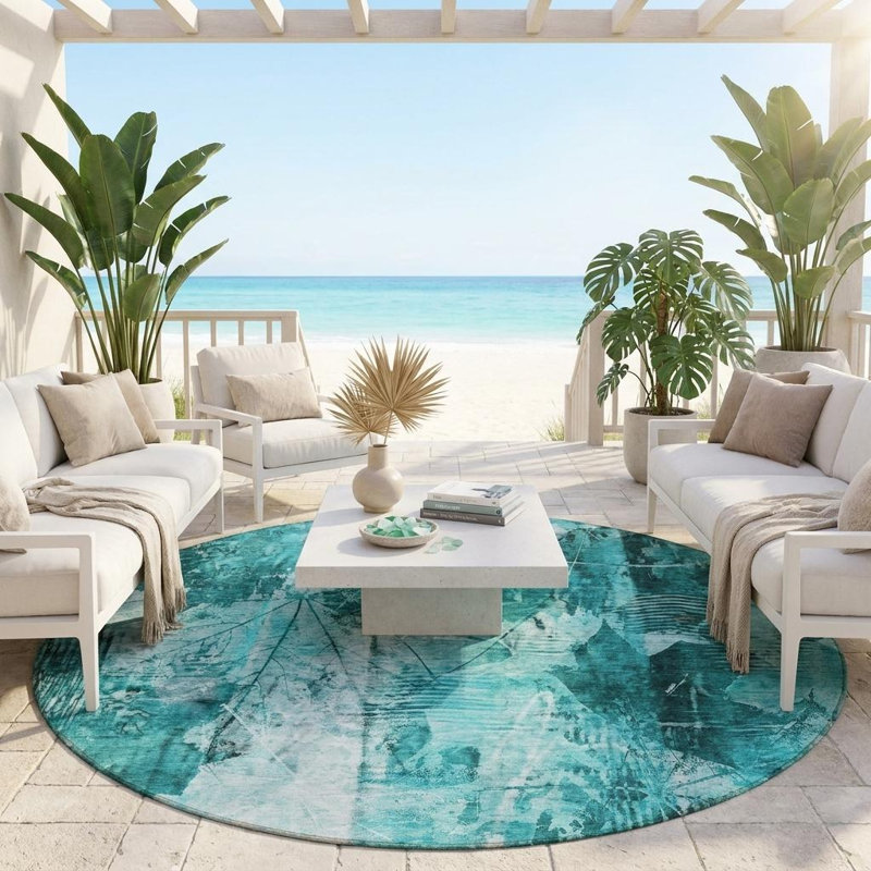 Tapis d'intérieur rond 8 pi