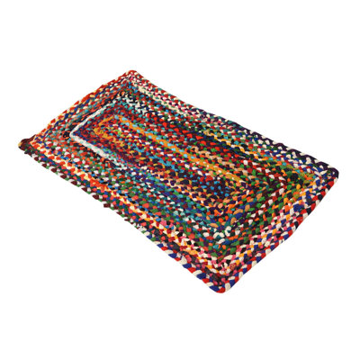Hand Braided Cotton Southwestern Indoor Rug