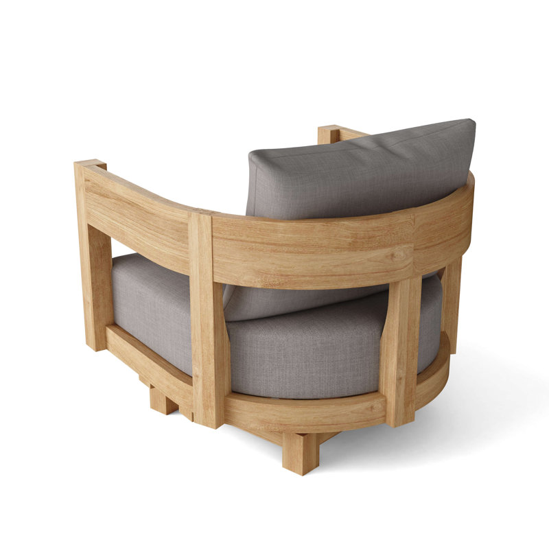 Anik Teak Swivel Patio Chair with Cushions