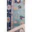 Tapis oriental en laine noué à la main turquoise et bleu marine Oushak - 4 pi x 6 pi