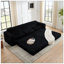 Canapé modulaire en forme de L, canapé compressé confortable avec un design peu encombrant, se déplie en un lit, style minimaliste moderne