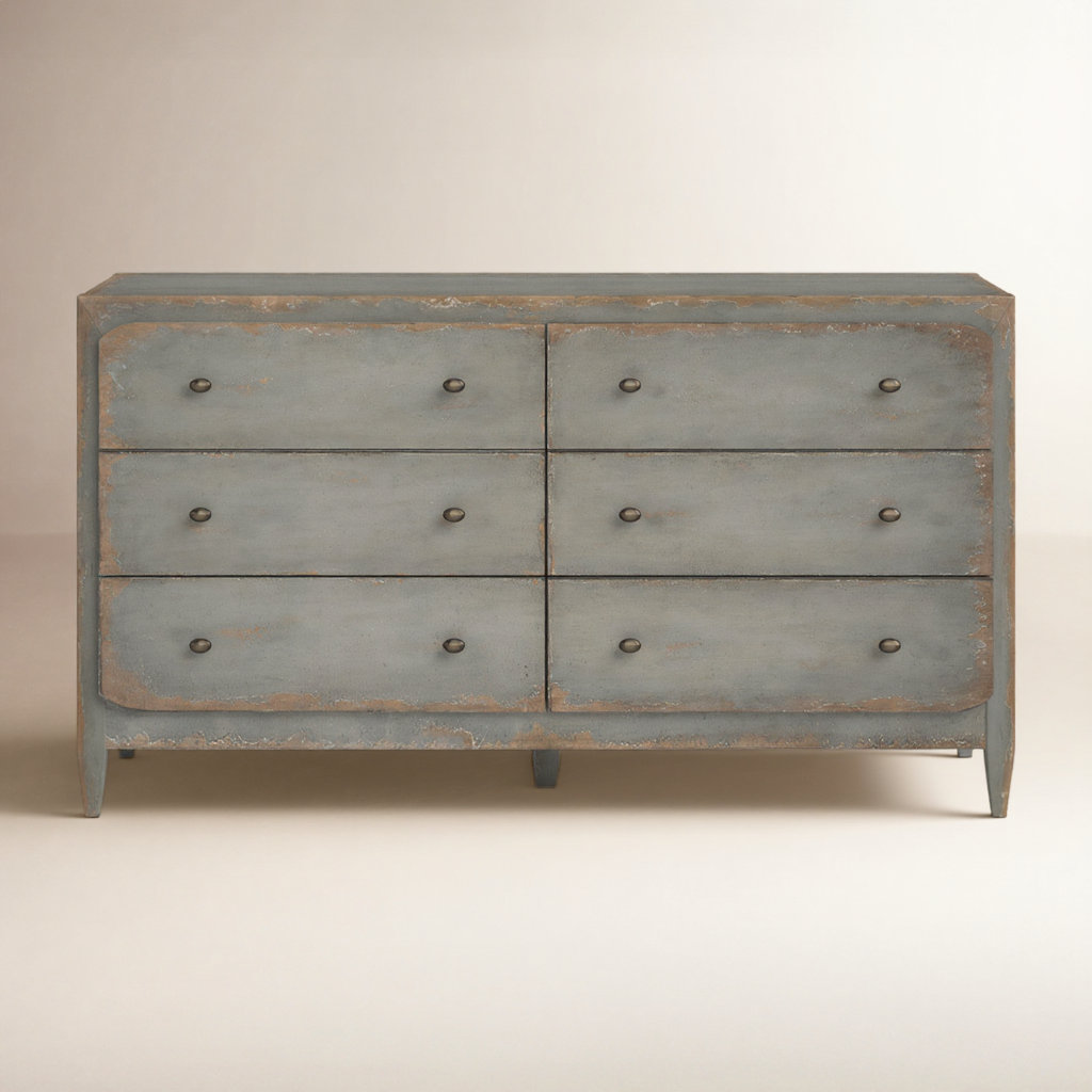 Chamberlain 6 - Drawer Dresser, Speckled Gray