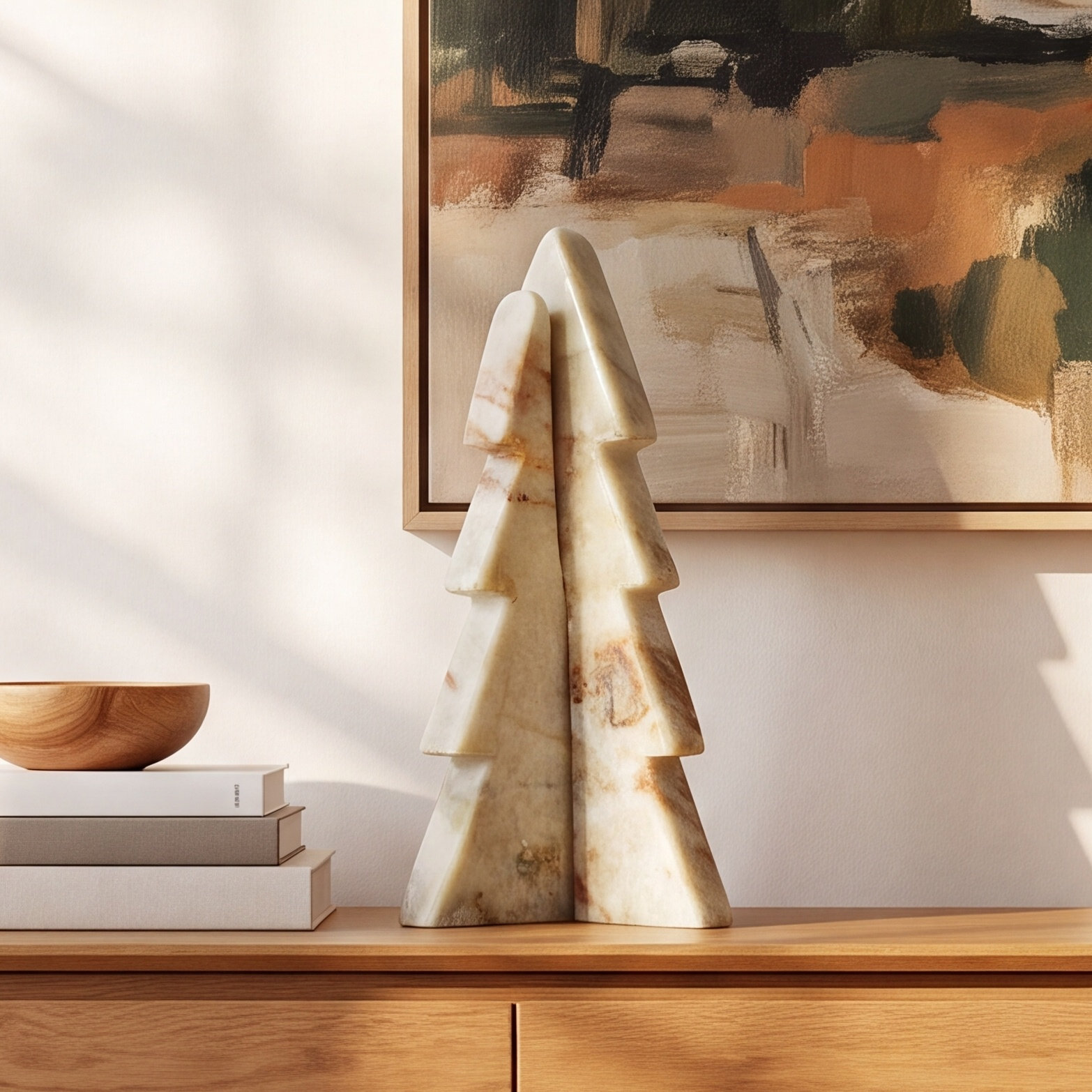 Christmas Plants & Flowers Tabletop Tree, Cream