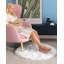 Tapis blanc à poils longs Haja Fluffy-55267646
