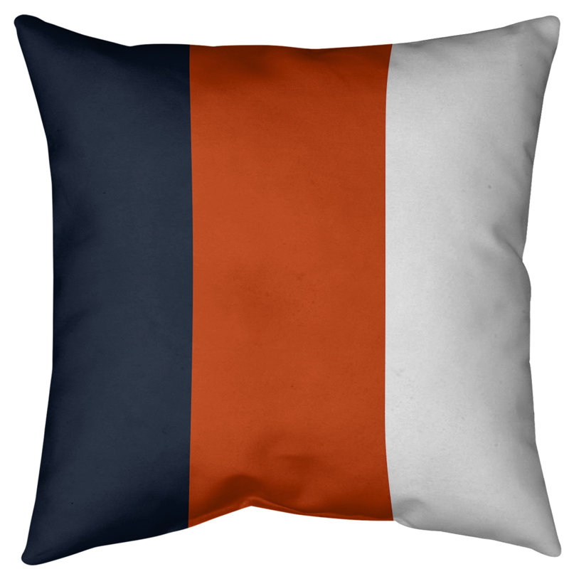 Striped Outdoor Reversible Throw Pillow, 16" x 16", Main