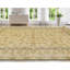 Hand Knotted Wool Area Rug in Gold