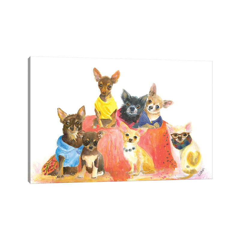 Les chihuahuas ont mon cœur, H 40 po x l 60 po x 1,5 po